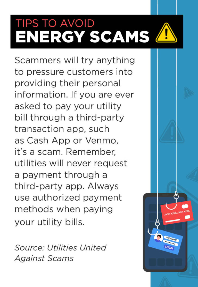 Tips to avoid energy scams.