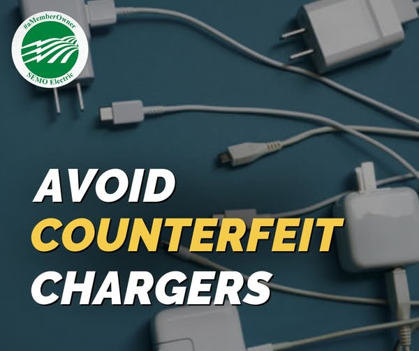 Avoid counterfeit chargers.